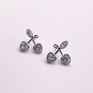 Elegant Silver Heart Earrings